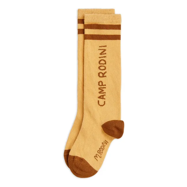 Camp Rodini Organic Cotton High Socks | Camel