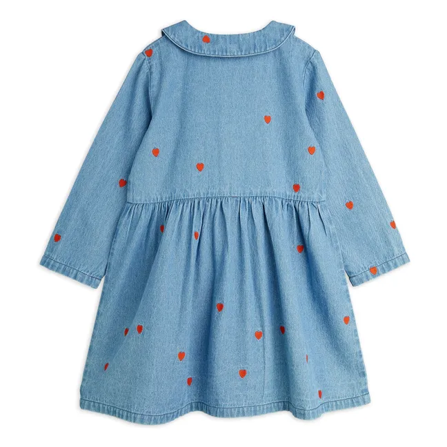 Robe Mini Cœurs Coton Bio | Denim