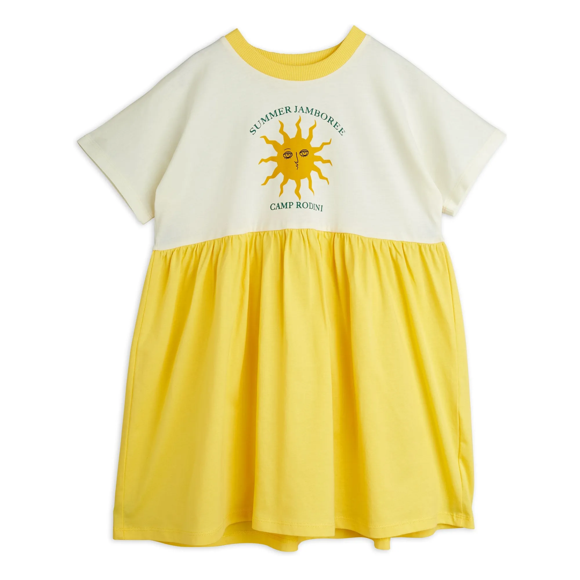 Mini Rodini Ecru Sun Dress Organic Cotton
