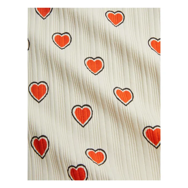 Robe Cœurs Coton Bio | Ecru