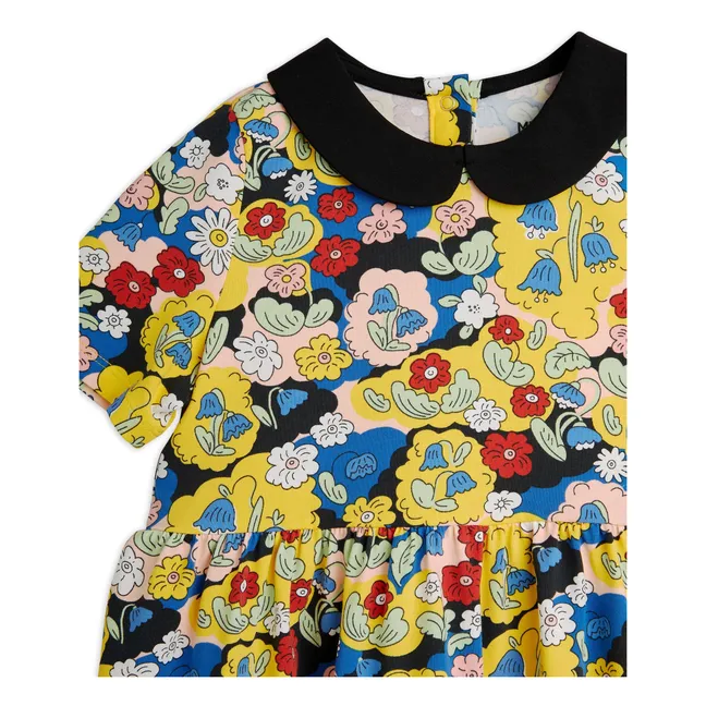 Robe Fleurie Coton Bio | Jaune