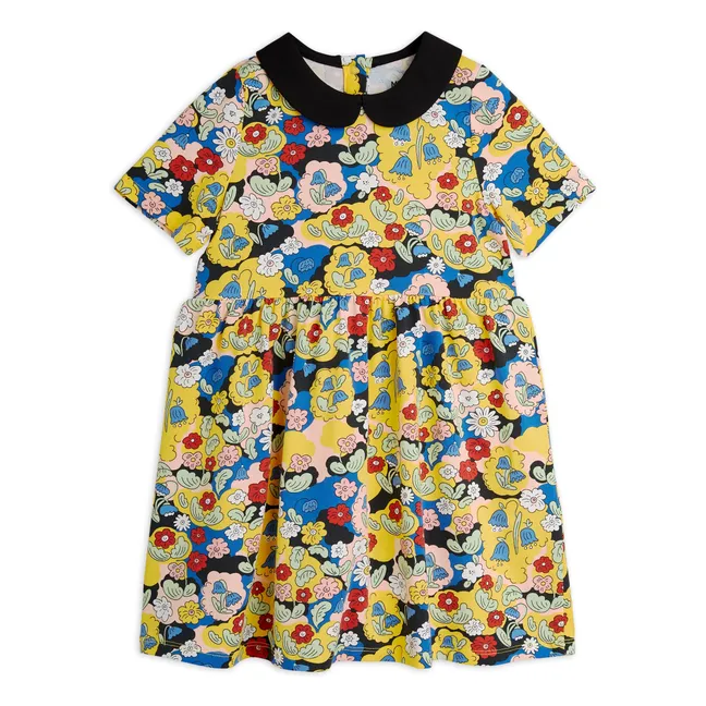 Robe Fleurie Coton Bio | Jaune