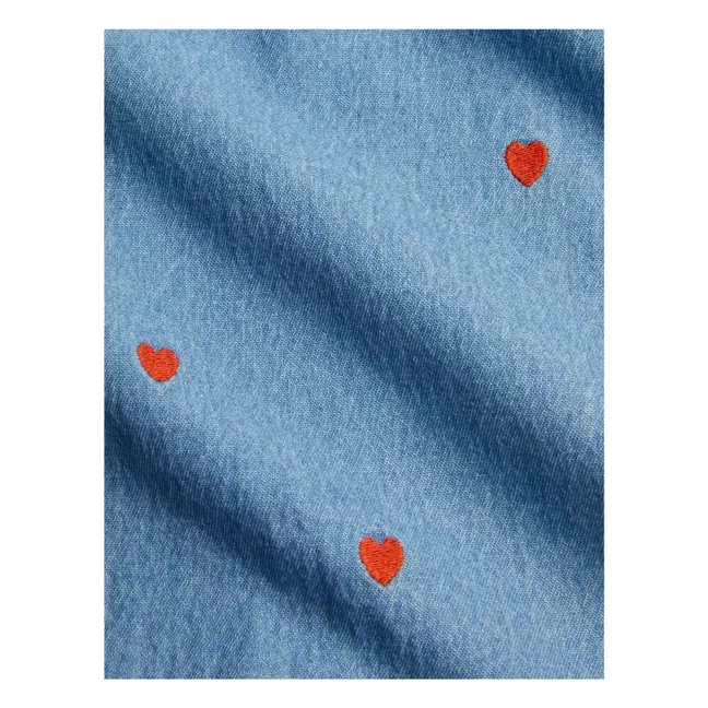 Jeans Straight Mini Herzen Bio-Baumwolle | Denim