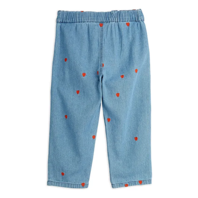 Jeans Straight Mini Herzen Bio-Baumwolle | Denim