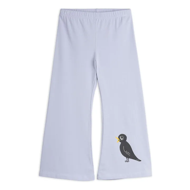 Pantalon Flare Birds Coton Bio | 	Lilas- Image produit n°0