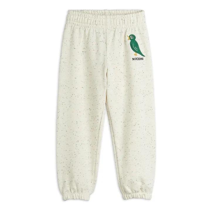 Bird Neps organic cotton jogger | Heather white- Product image n°0