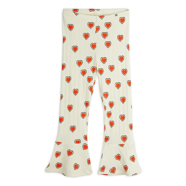 Flare-Hose Herzen Bio-Baumwolle | Seidenfarben