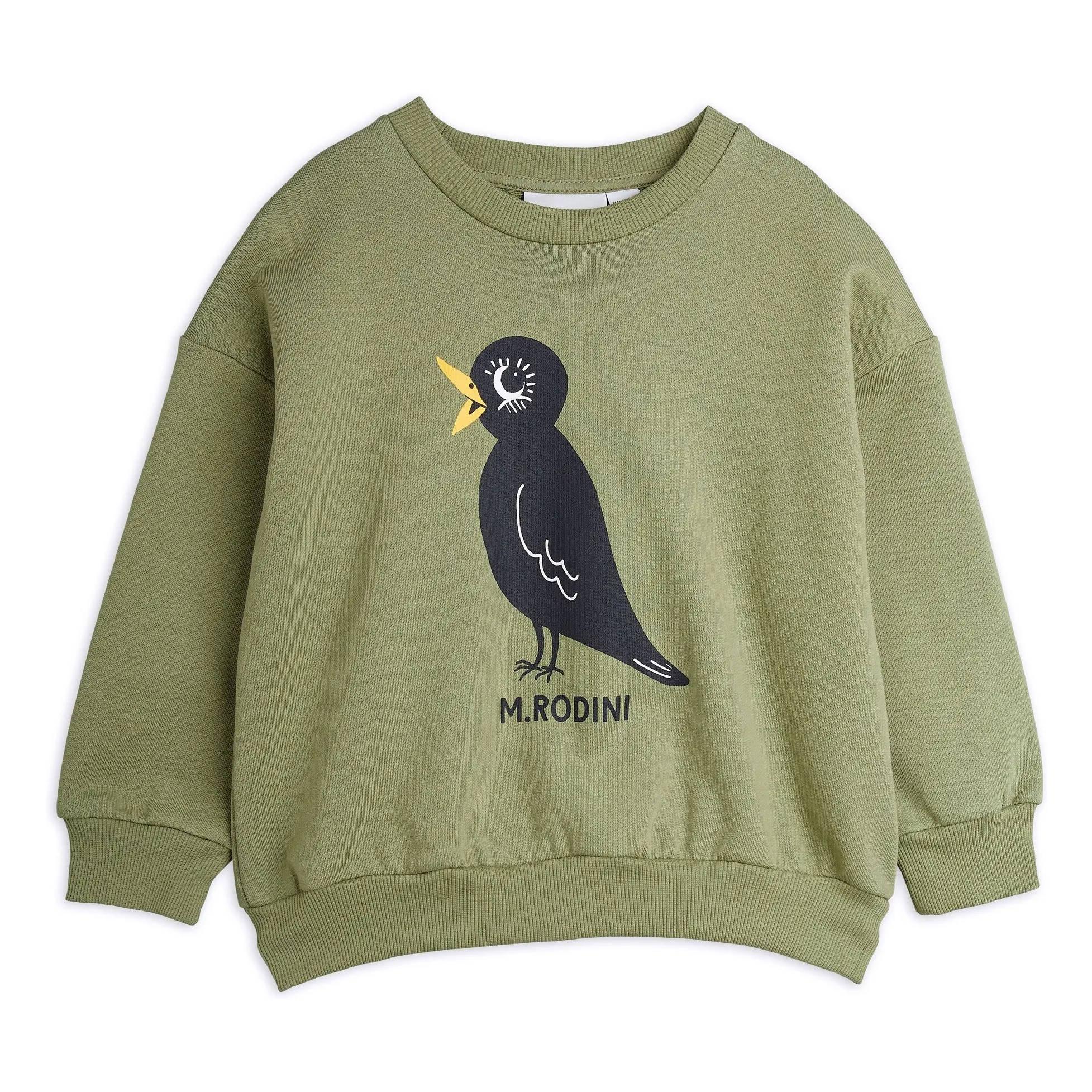 Mini Rodini Verdigris Blackbird Organic Cotton Sweatshirt