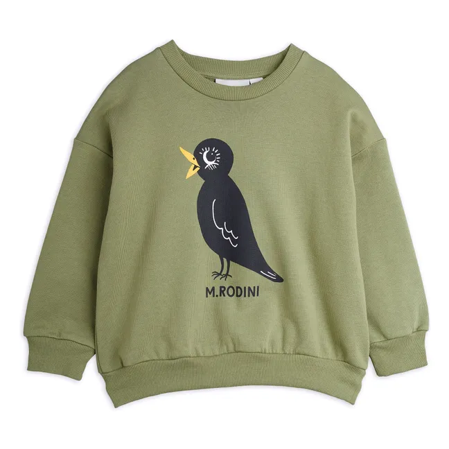 Sweat Blackbird Coton Bio | Vert de gris
