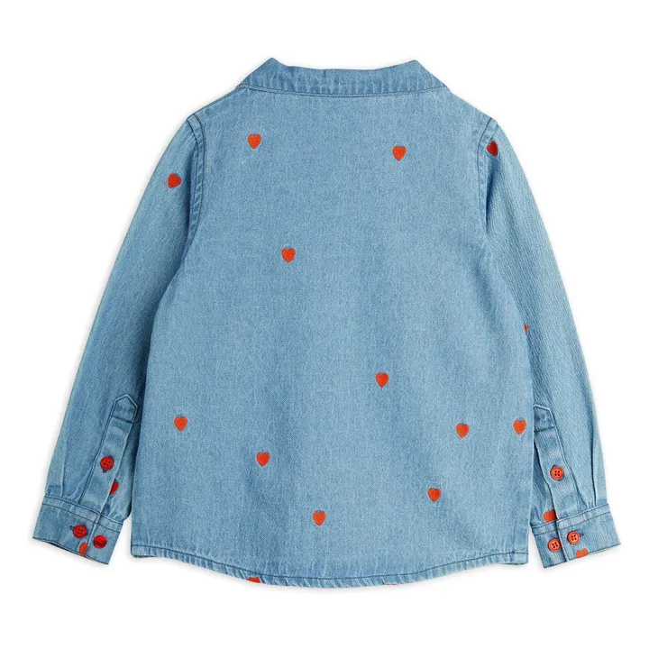 Shirt Mini Herzen Bio-Baumwolle | Denim- Produktbild Nr. 1