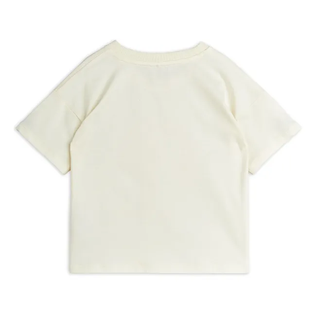 T-shirt Mini Rodini Society Coton Bio | Ecru