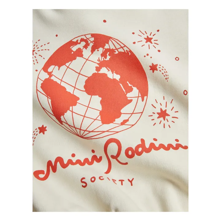 Mini Rodini Society organic cotton sweatshirt | Ecru- Product image n°3