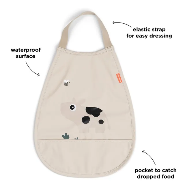 Bavoir Tiny Farm | Sable