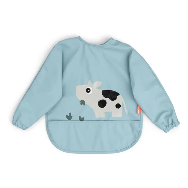 Babero con mangas Tiny Farm | Azul