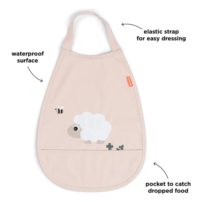 Pequeño babero de granja | Rosa Pálido