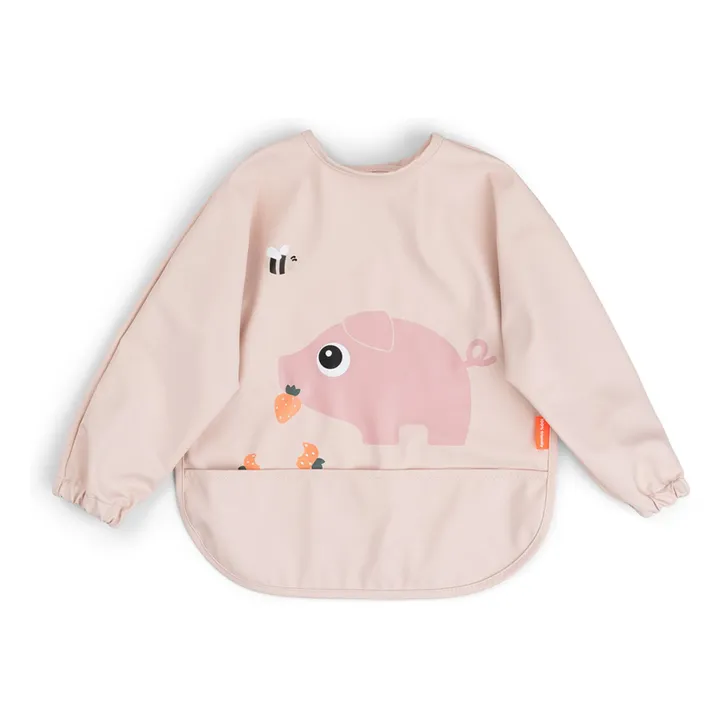 Babero con mangas Tiny Farm | Rosa Pálido- Imagen del producto n°0