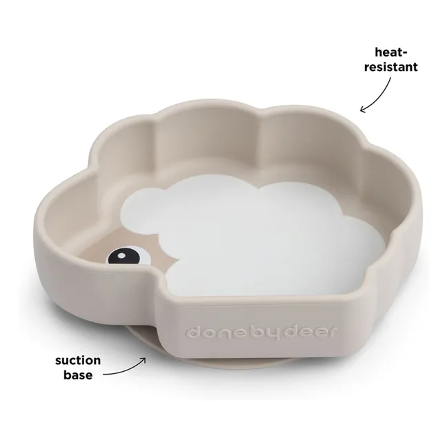 Bol silicone avec ventouse Sheepy | Sable