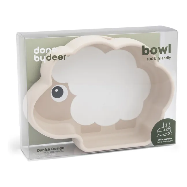 Bol silicone avec ventouse Sheepy | Sable
