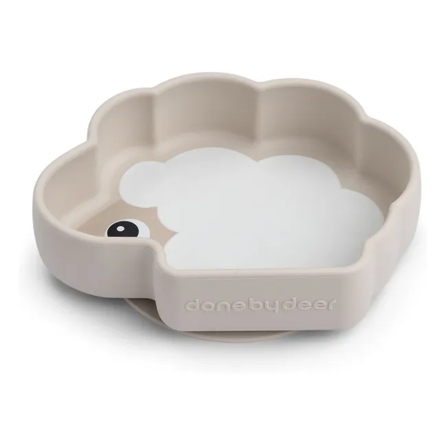 Bol de silicona con ventosa Sheepy | Arena