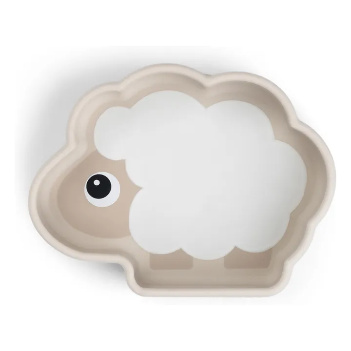 Bol de silicona con ventosa Sheepy | Arena- Imagen del producto n°0