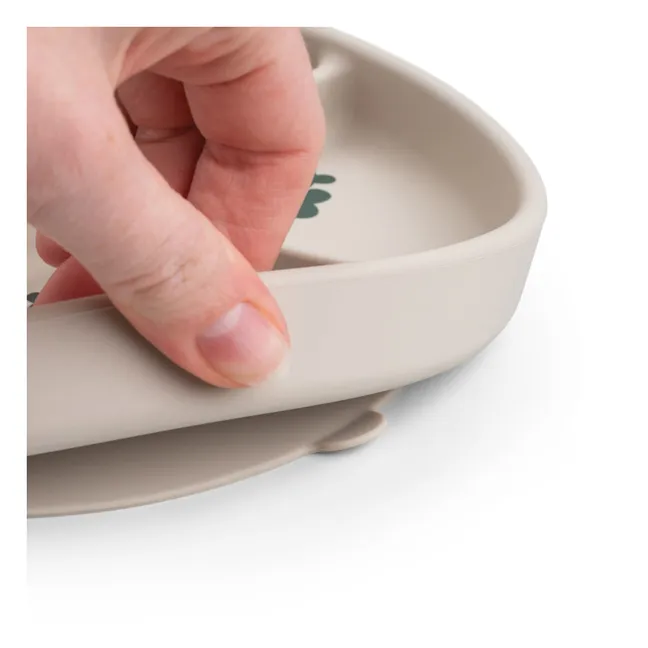 Tiny Farm compartmentalized plate with suction cup | Sand