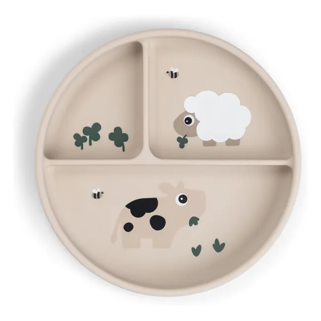 Plato dividido con ventosa Tiny Farm | Arena