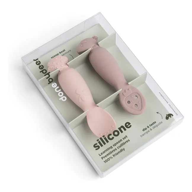 Cucharas didácticas Tiny Farm - Juego de 2 | Rosa