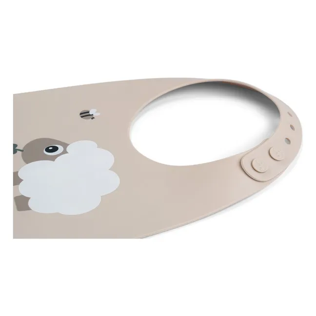 Bavoir en silicone Sheepy | Sable