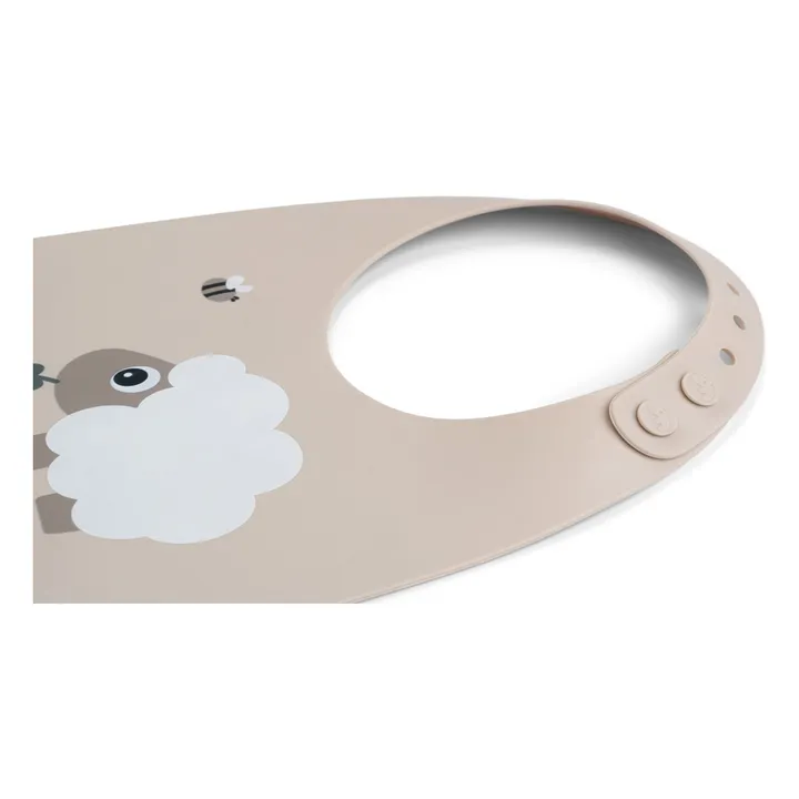 Bavoir en silicone Sheepy | Sable- Image produit n°3