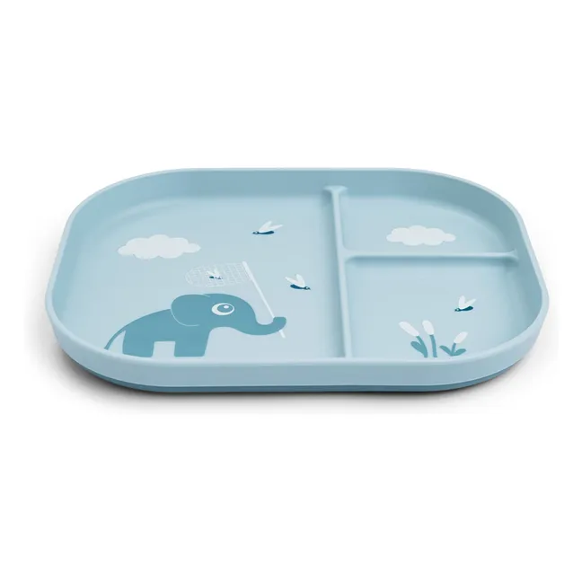 Assiette compartimentée Elphee | Bleu ciel