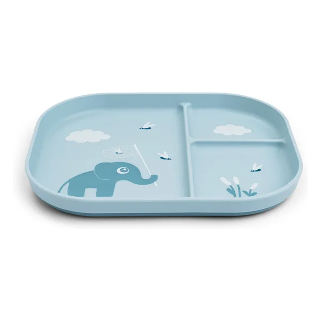 Plato compartimentado Elphee | Azul Cielo