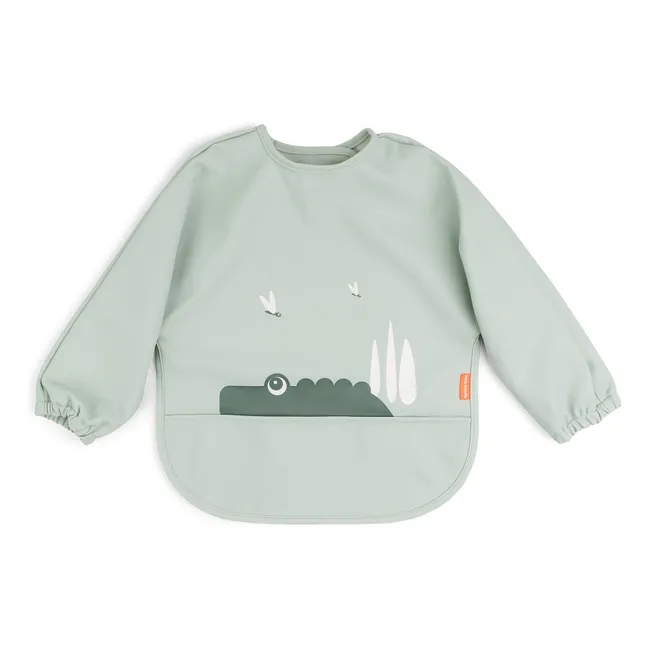 Bib with Croco sleeves | Sage