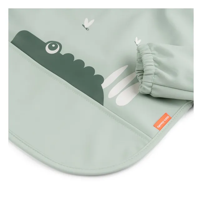 Babero con mangas de cocodrilo | Salvia