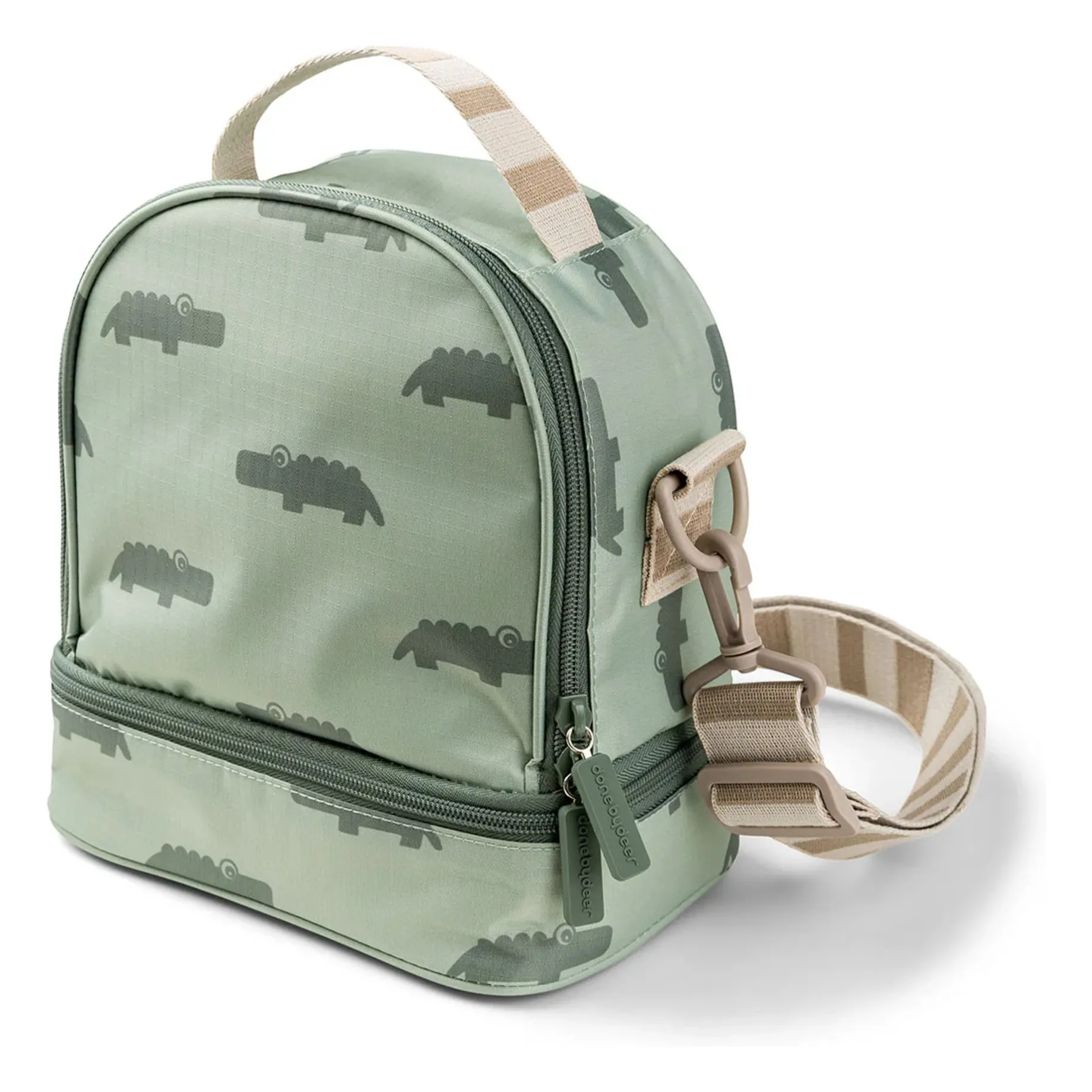 Done By Deer Green Croco Cooler Bag