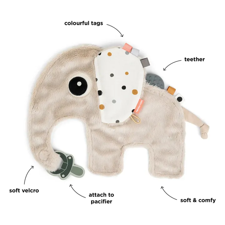 Elphee pacifier clip | Sand- Product image n°3