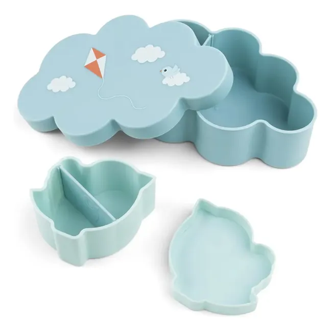 Snack boxes and water bottle | Light blue