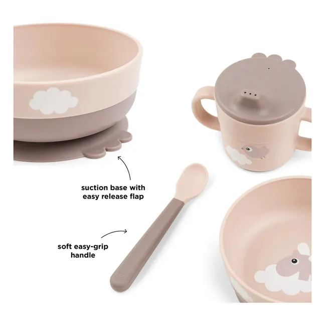 Fiambrera Happy Clouds | Rosa Melocotón