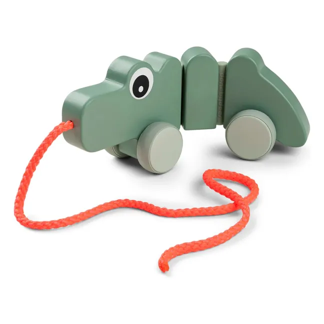 Croco pull-along toy | Green