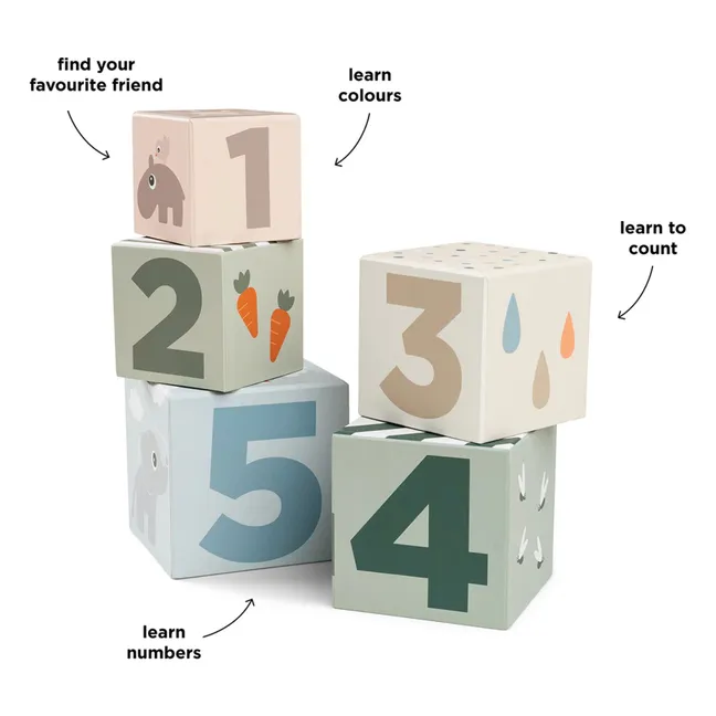 Deer Friends stacking blocks