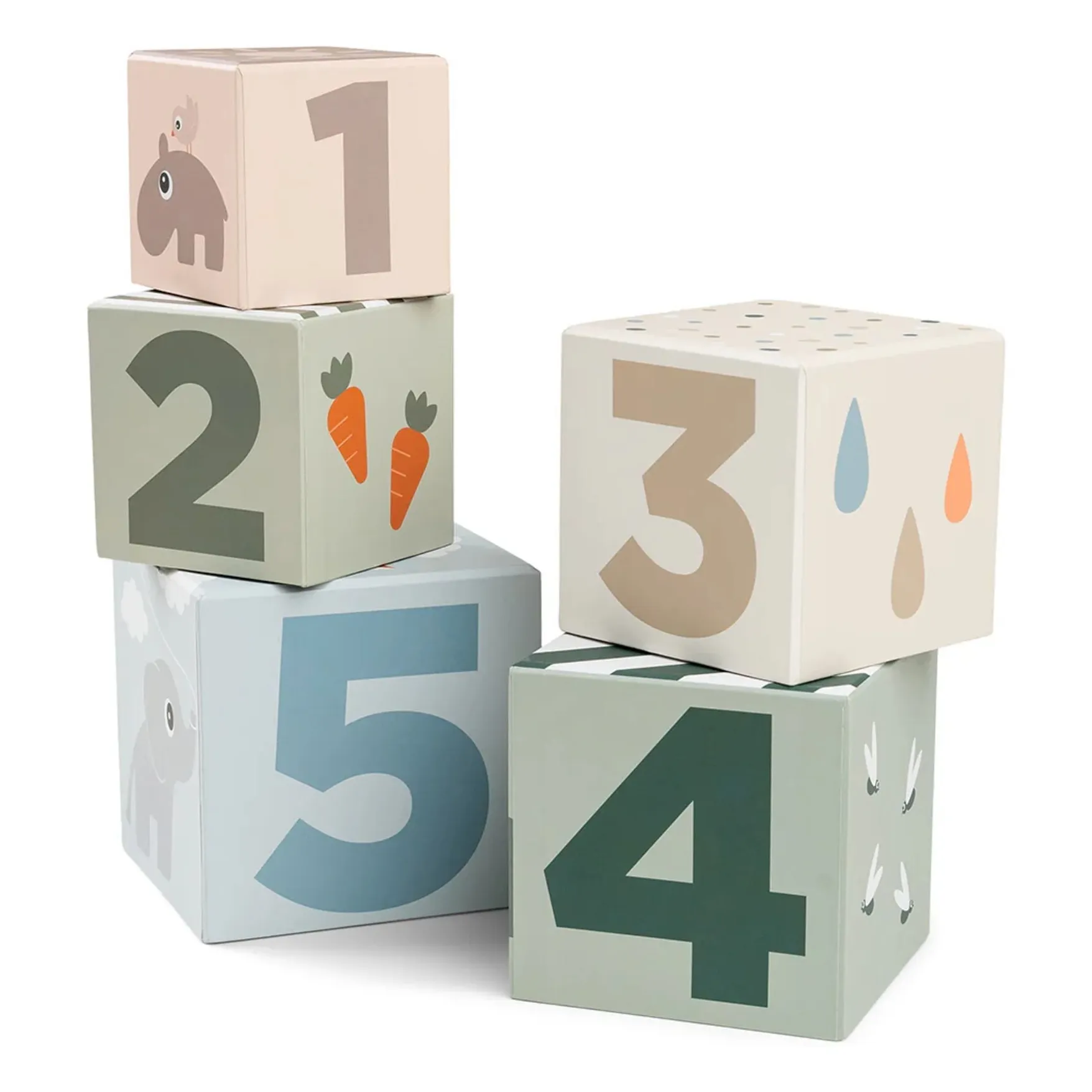 Done By Deer Multicoloured Deer Friends Stacking Blocks
