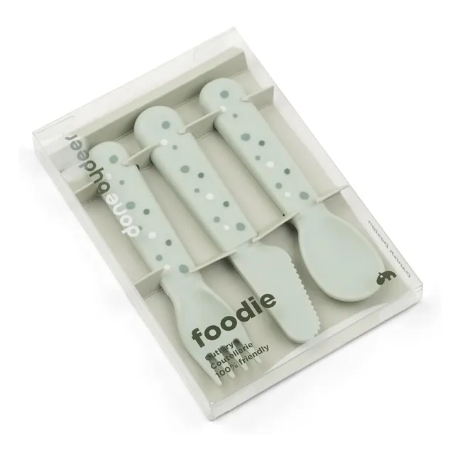 Happy Dots cutlery - Set of 3 | Sage
