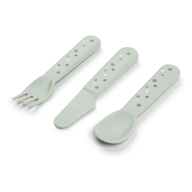 Couverts Happy Dots - Set de 3 | Sauge