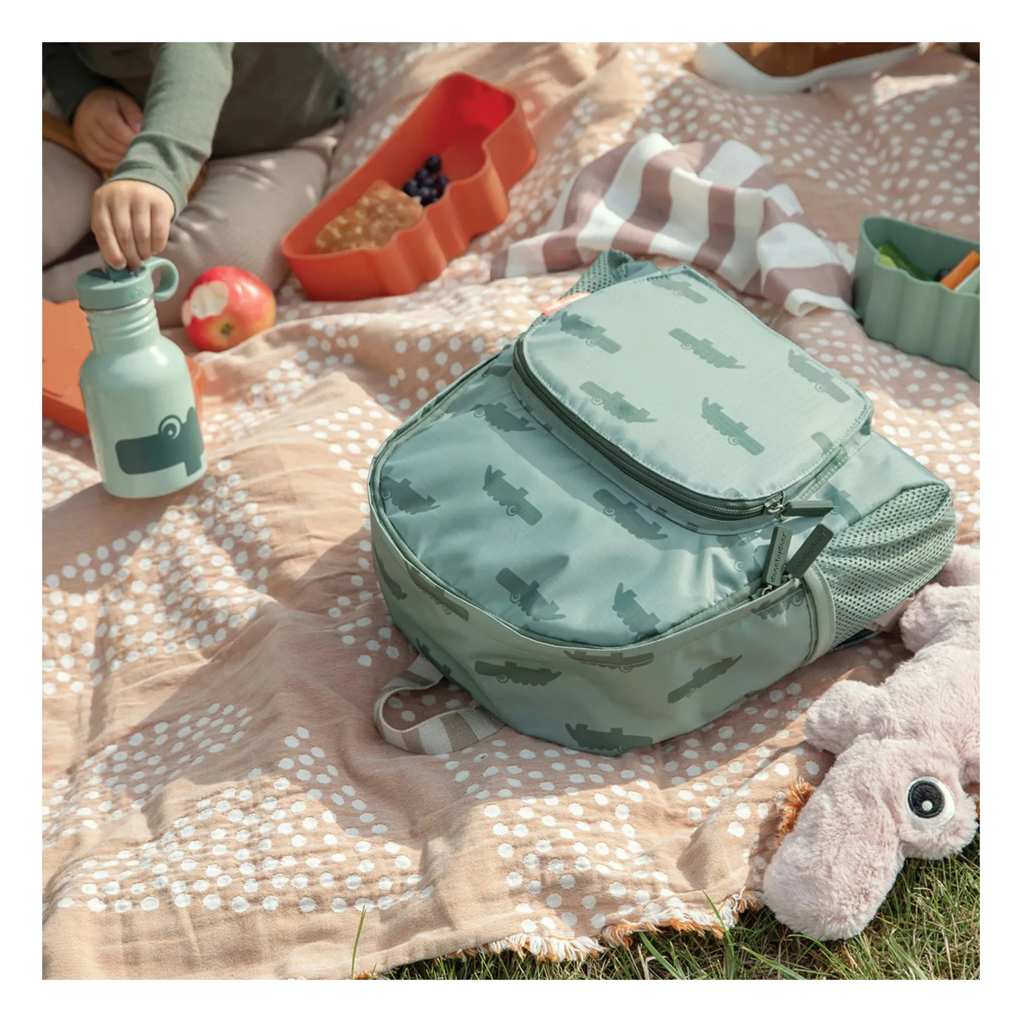 Croco backpack | Sage- Product image n°1