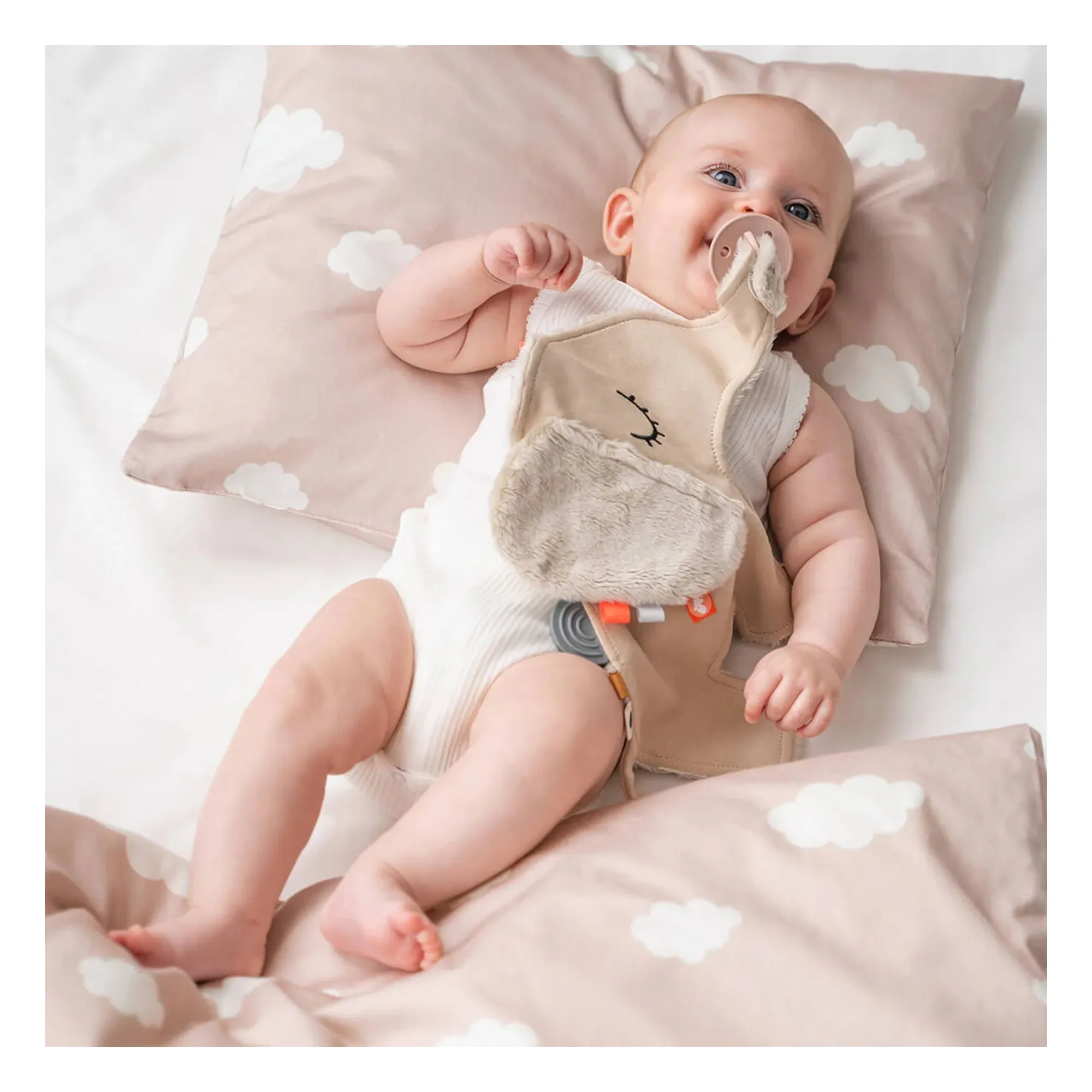 Elphee pacifier clip | Sand- Product image n°1