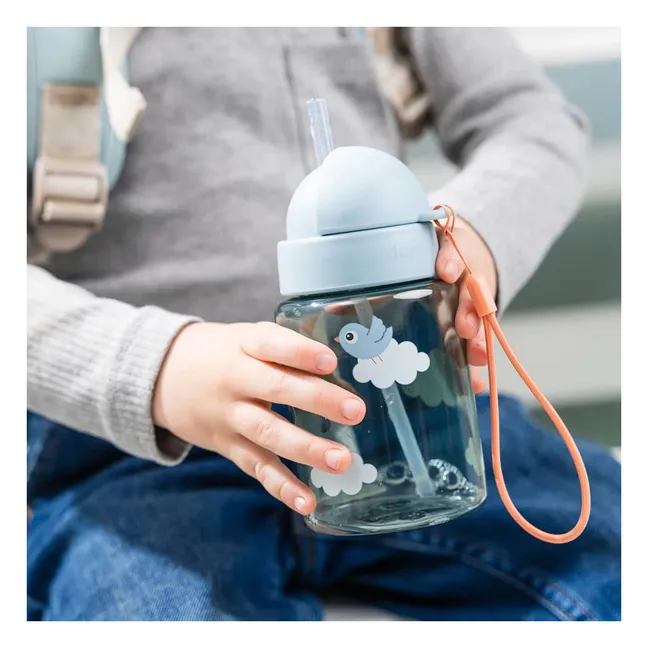 Snack boxes and water bottle | Light blue