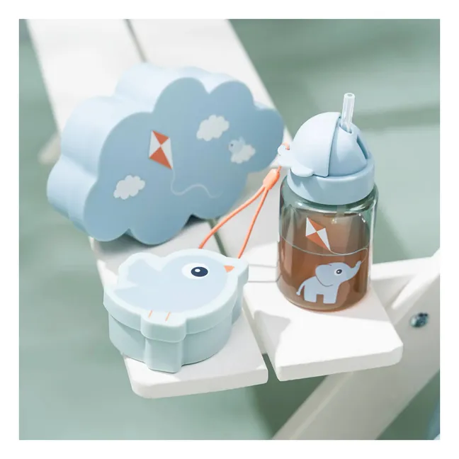 Snack boxes and water bottle | Light blue