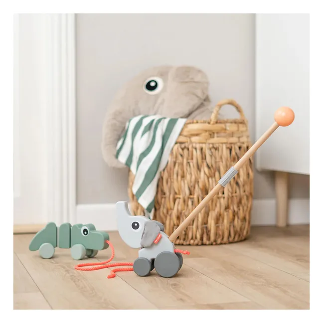 Croco pull-along toy | Green