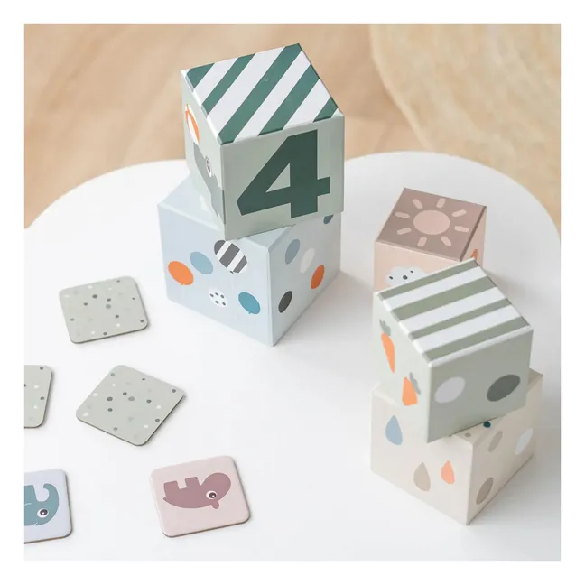 Deer Friends stacking blocks