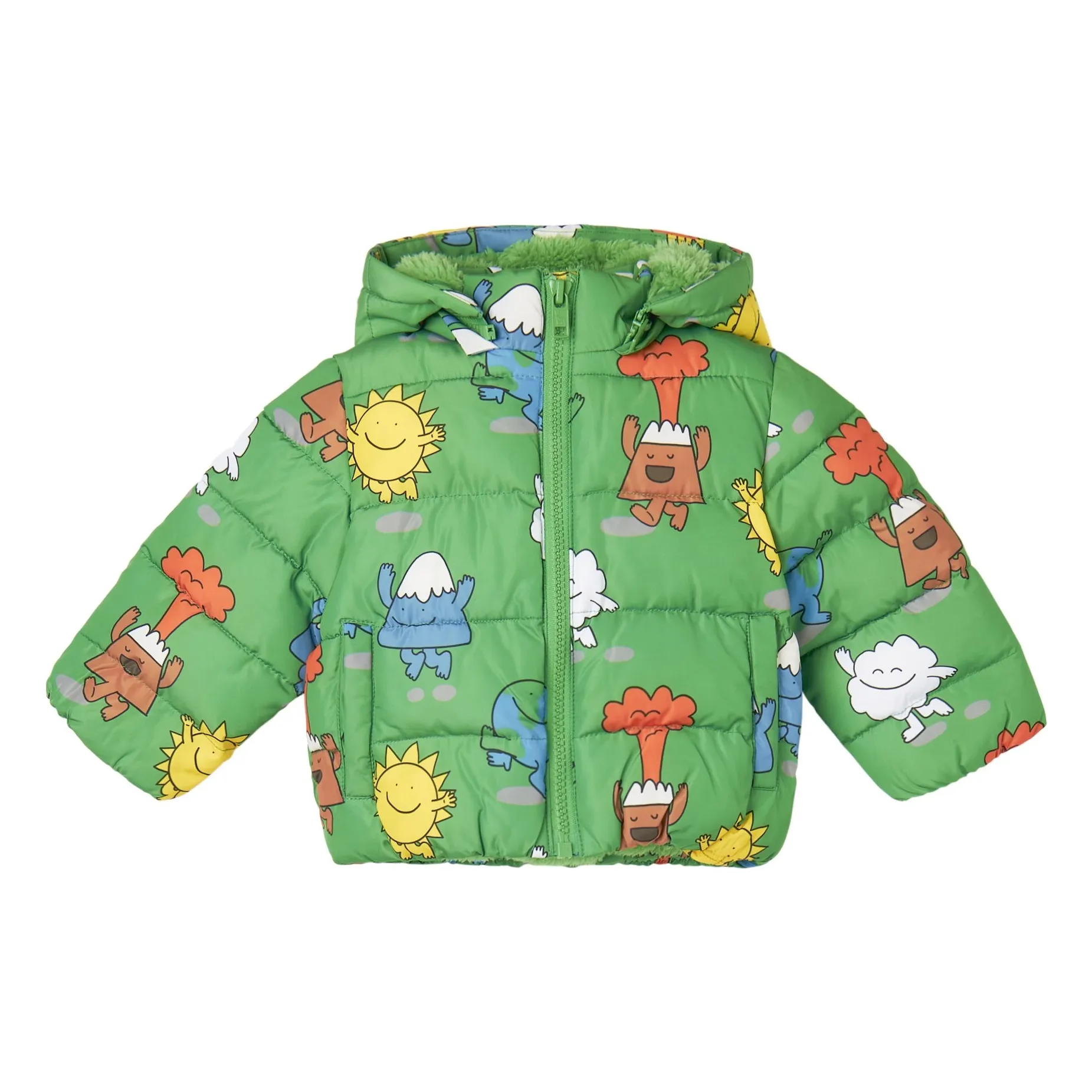 Stella Mccartney Kids Meadow Green Doudoune Soleil