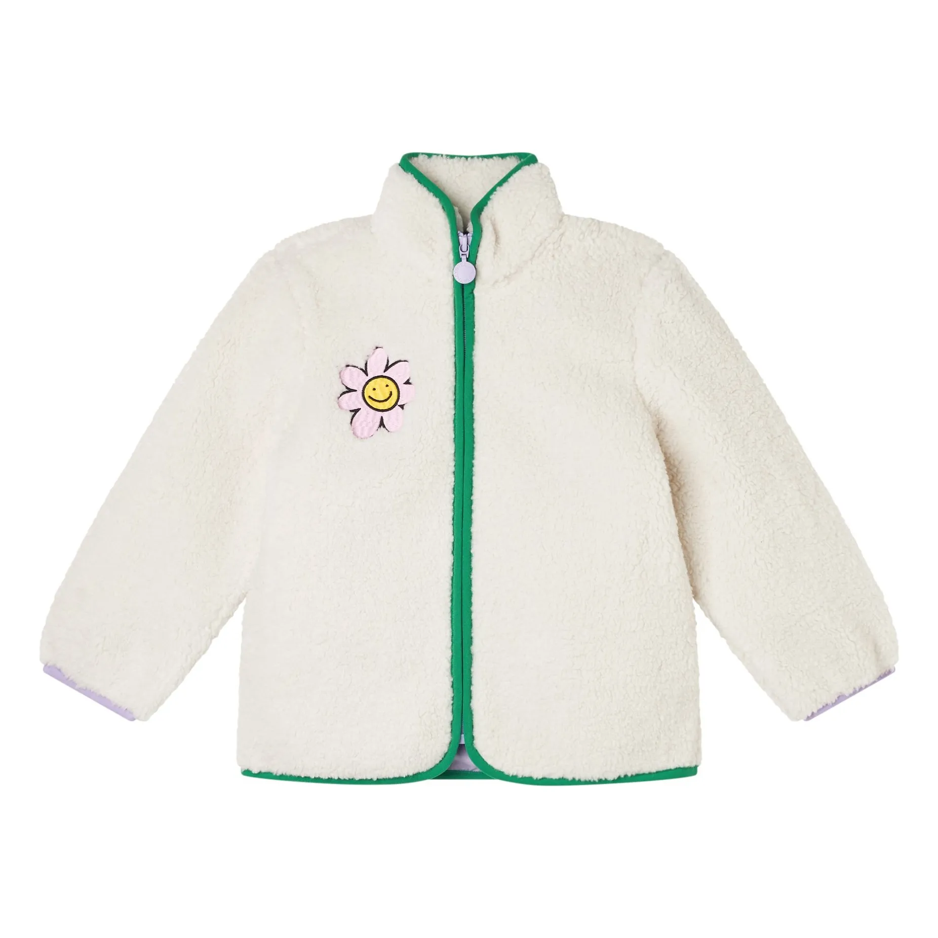 Stella Mccartney Kids Ivory Flower Sherpa Jacket